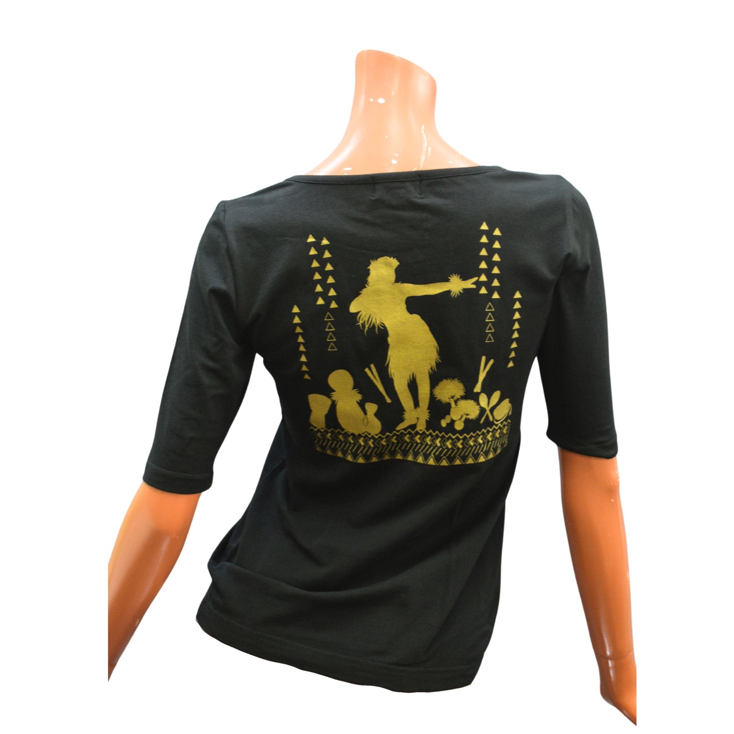 KuKui オリジナル 半袖 Tシャツ カヒコフラ ゴールド シルバー