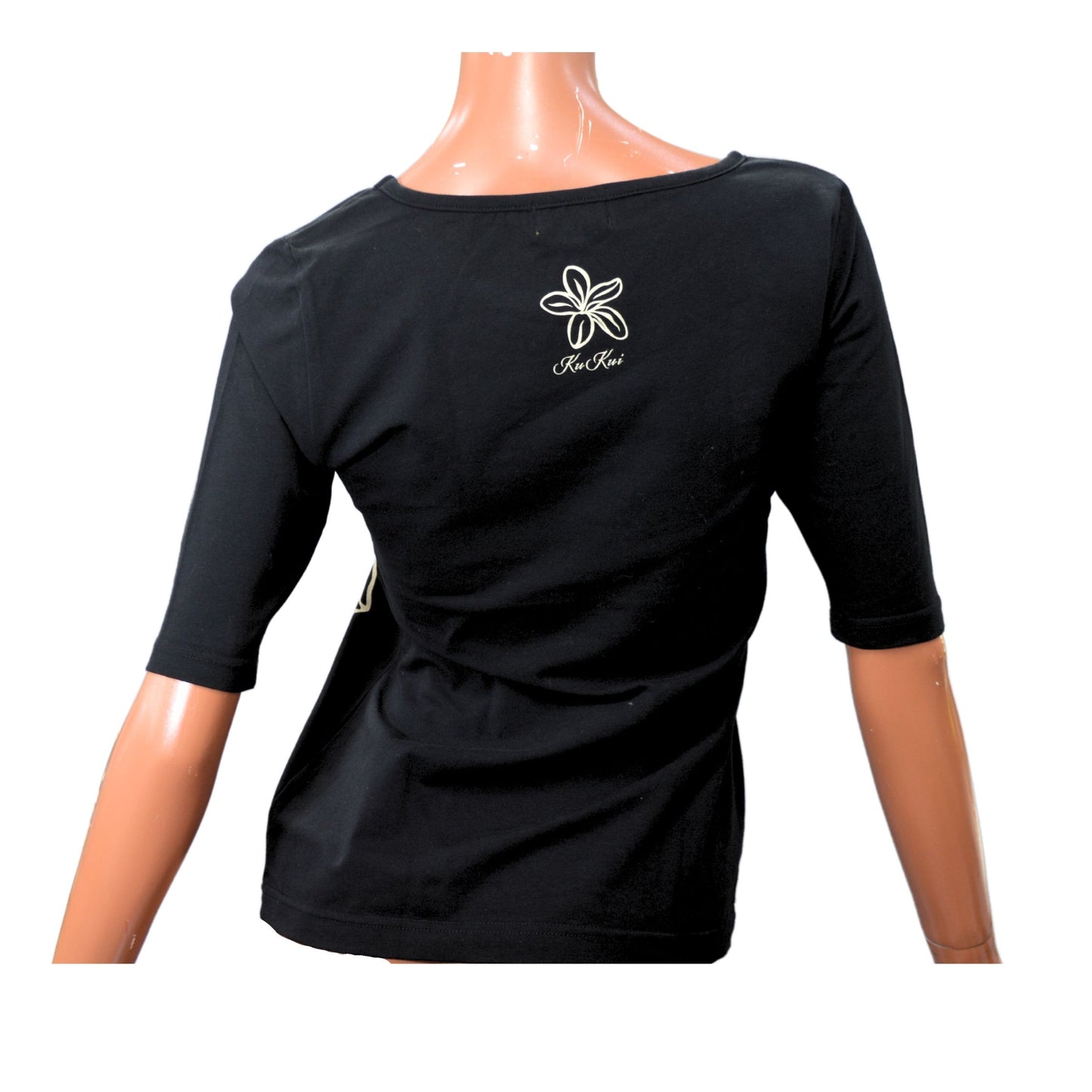 ネコポス対応商品 KuKui オリジナル 5分袖 Tシャツ(タパプルメリア)