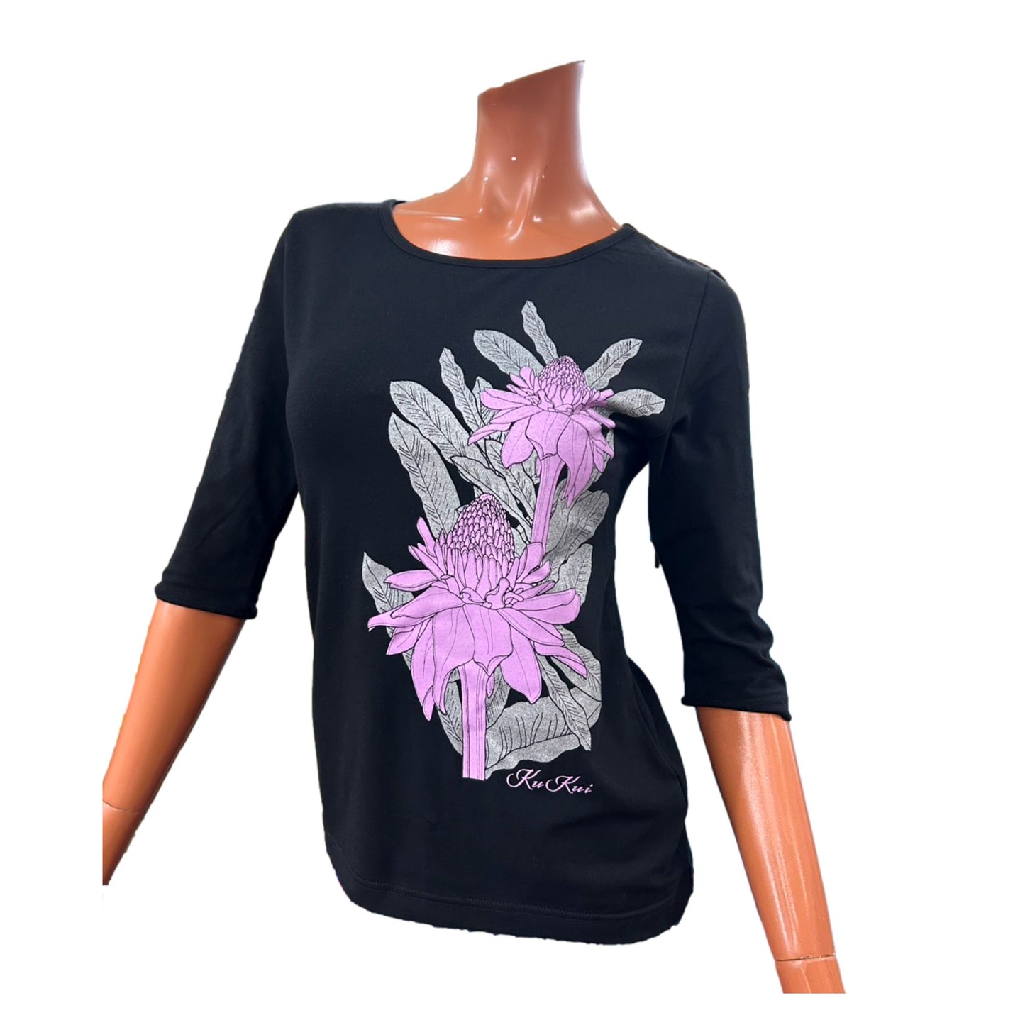 ネコポス対応商品 KuKui オリジナル 7分袖 Tシャツ トーチジンジャー