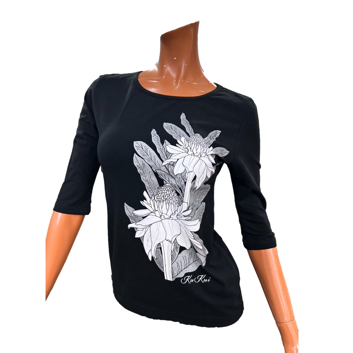 ネコポス対応商品 KuKui オリジナル 7分袖 Tシャツ トーチジンジャー